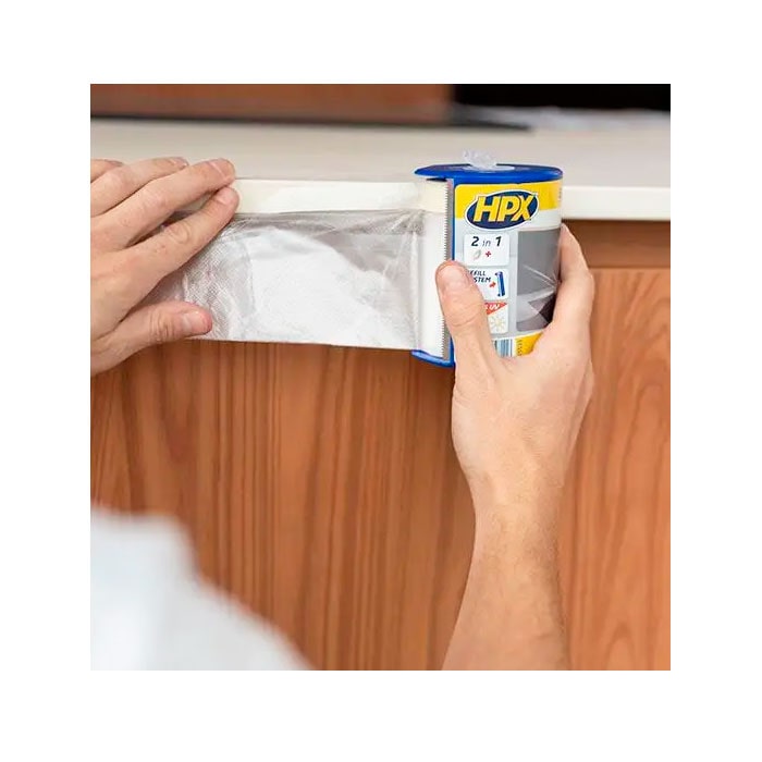 Захисна плівка HPX Easy Mask в диспенсері з малярною стрічкою, 2700мм х 16м, безбарвна (DE270016) 2 Захисна плівка HPX Easy Mask в диспенсері з малярною стрічкою, 2700мм х 16м, безбарвна (DE270016) 2