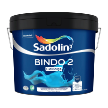 Эмульсионная краска Sadolin Bindo 2 для потолка, белая, BW, 9 л