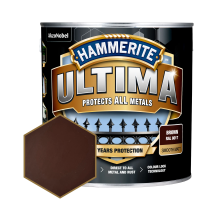 Захисна фарба 3 в 1 по металу на водній основі Hammerite Ultima Matt, матова, коричнева RAL 8017, 2.7 л (5919596)