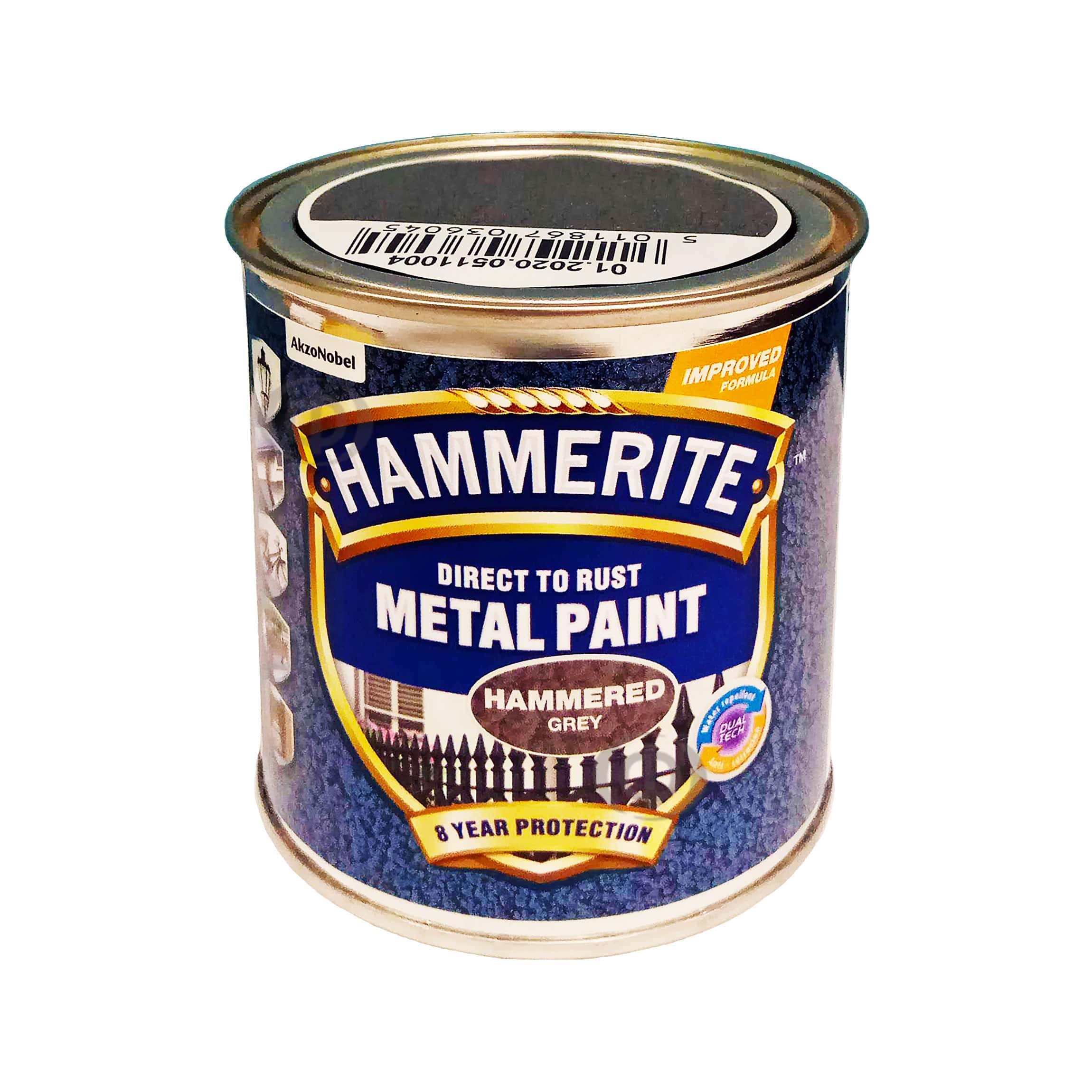 Краска молотковая 3 в 1 по металлу Hammerite Metal Paint Hammered защитная, серая, 0.25 л  - shlifarb.com.ua 3 Краска молотковая 3 в 1 по металлу Hammerite Metal Paint Hammered защитная, серая, 0.25 л 3