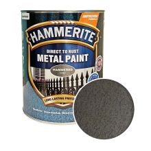 Фарба молоткова 3 в 1 по металу Hammerite Metal Paint Hammered захисна, сіра, 5 л