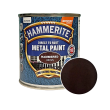 Фарба молоткова 3 в 1 по металу Hammerite Metal Paint Hammered захисна, коричнева, 0.25 л
