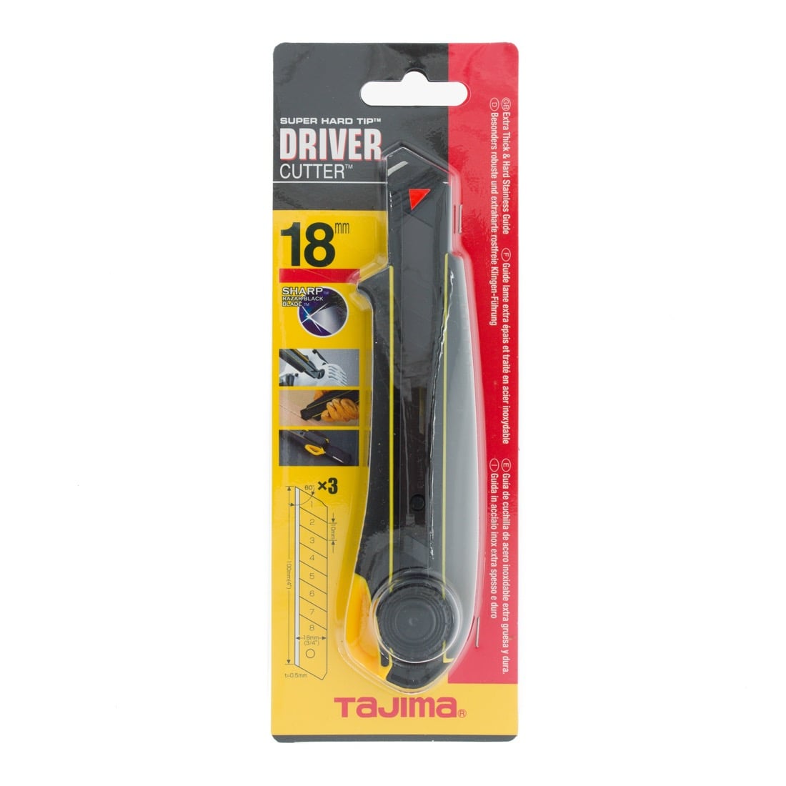 Нож сегментный Tajima Driver Cutter Elastomere 18 мм (DC561YB)  - shlifarb.com.ua 5 Нож сегментный Tajima Driver Cutter Elastomere 18 мм (DC561YB) 5