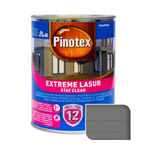 Пропитка лазурная для дерева Pinotex Extreme Lasur самоочищающаяся, каменно-серая, 1 л