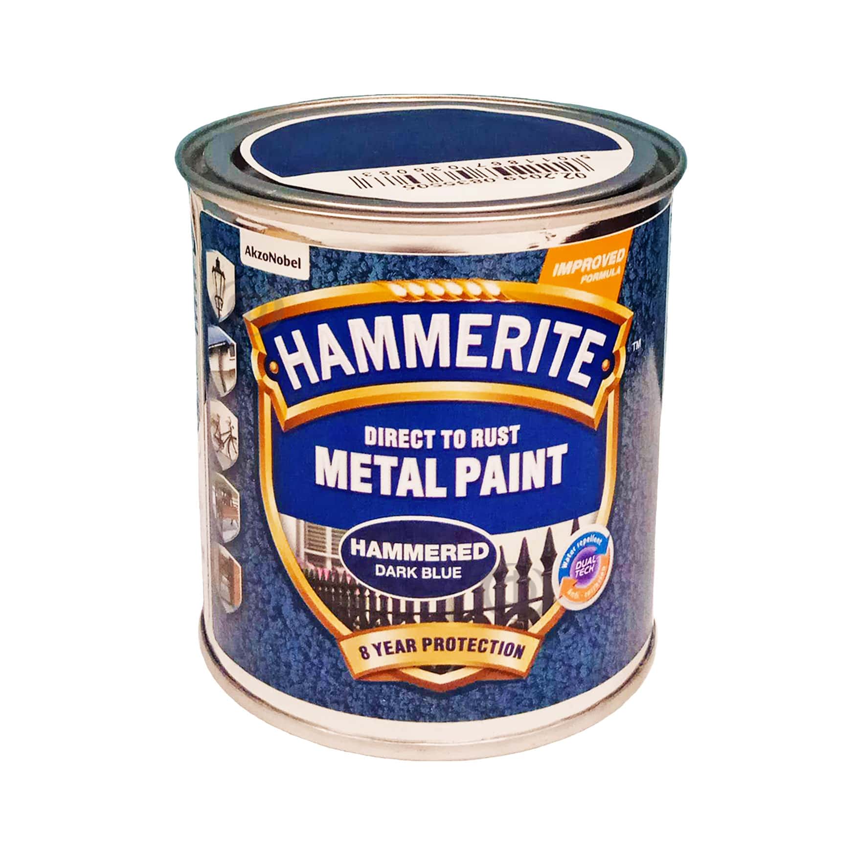 Фарба молоткова 3 в 1 по металу Hammerite Metal Paint Hammered захисна, темно-синя, 0.25 л 3
