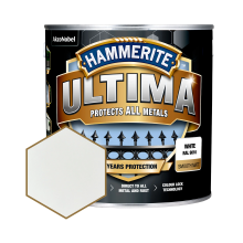 Захисна фарба 3 в 1 по металу на водній основі Hammerite Ultima Matt, матова, біла RAL 9016, 2.2 л (5919592)