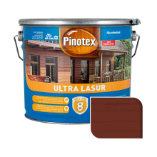 Пропитка лазурная для дерева Pinotex Ultra Lasur с декоративным эффектом, красное дерево, 10 л