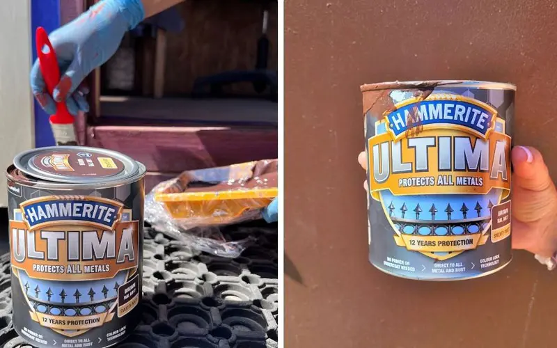 Краска Hammerite Ultima - реставрация металлической двери - 9