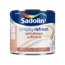 Фарба 2-в-1 Sadolin Simply Refresh Windows & Doors для вікон і дверей, напівматова, біла, BW, 0.5 л