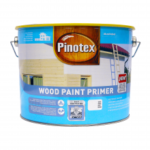 Краска для дерева Pinotex Wood Paint Primer грунтовочная, белая, 10 л