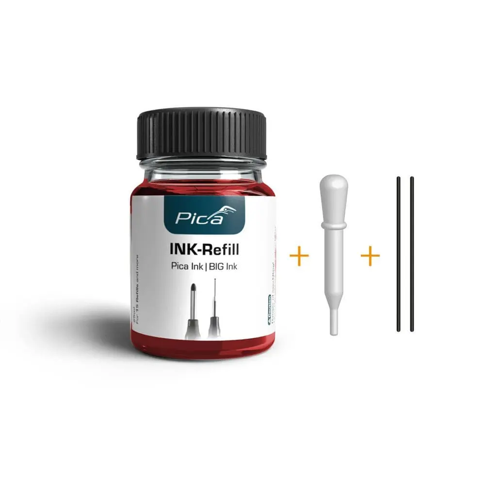Чорнильна заправка для маркерів Pica, червона, 25 мл (55840) 3
