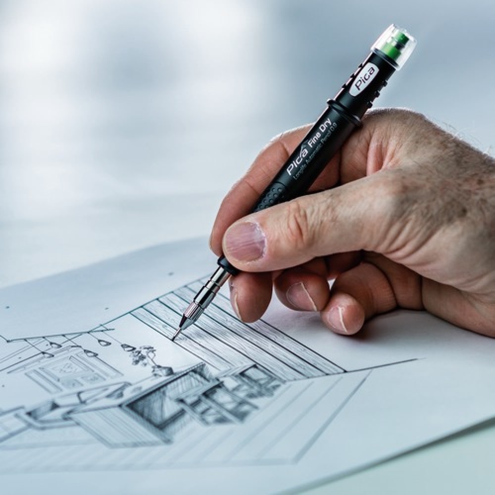 Карандаш строительный механический Pica Fine Dry Long Life 0.9 мм (7070) 16