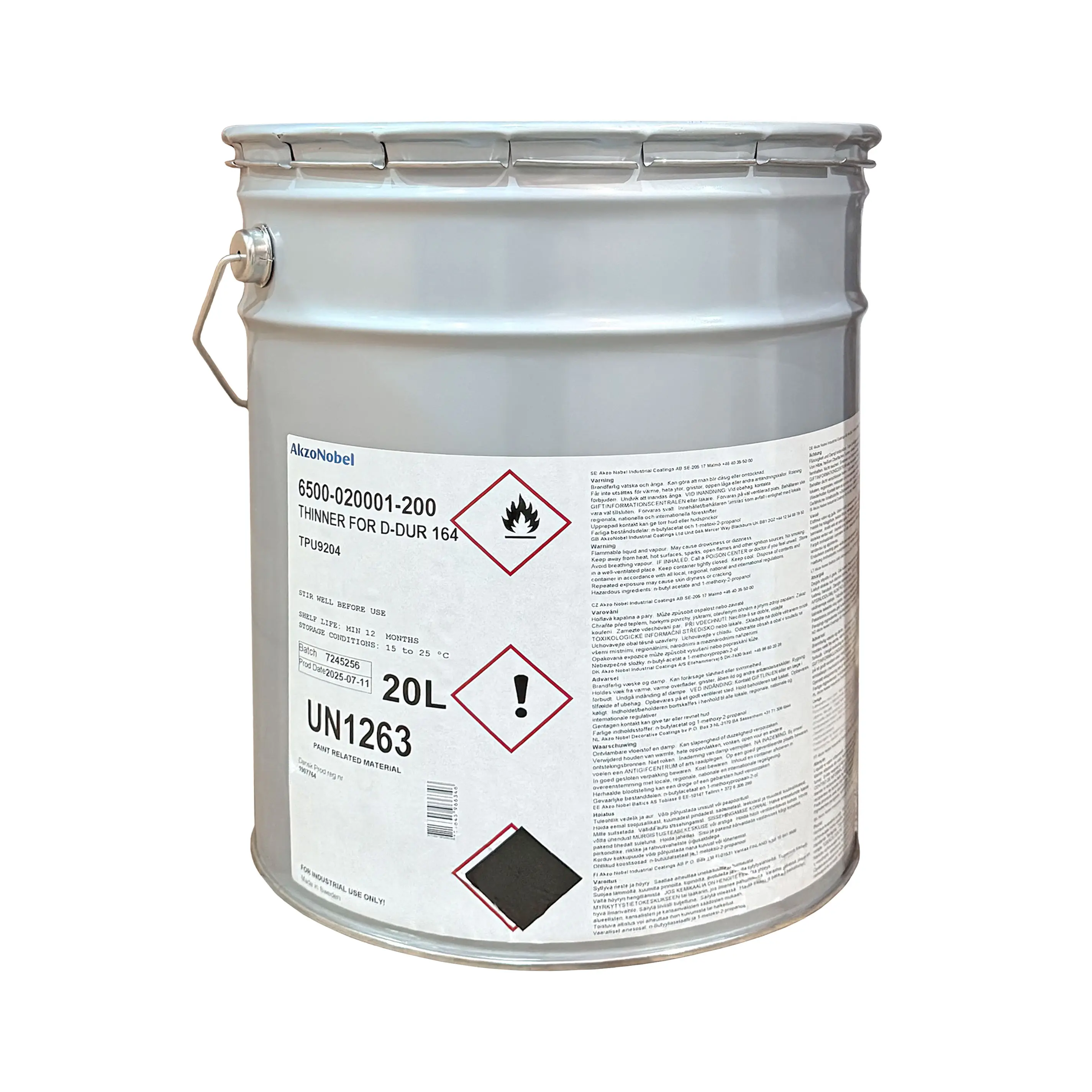 Універсальний стандартний розчинник D-Dur 164 для поліуретанових матеріалів, безбарвний, 20 л (6500-020001-250)