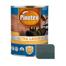 Пропитка лазурная для дерева Pinotex Ultra Lasur+ с декоративным эффектом, антрацит, 1 л
