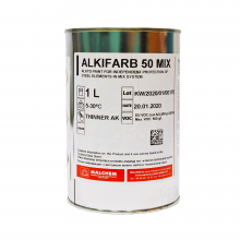 Фарба 3 в 1 по металу Malchem Alkifarb 50 антикорозійна алкідна, біла, BW, 1 л