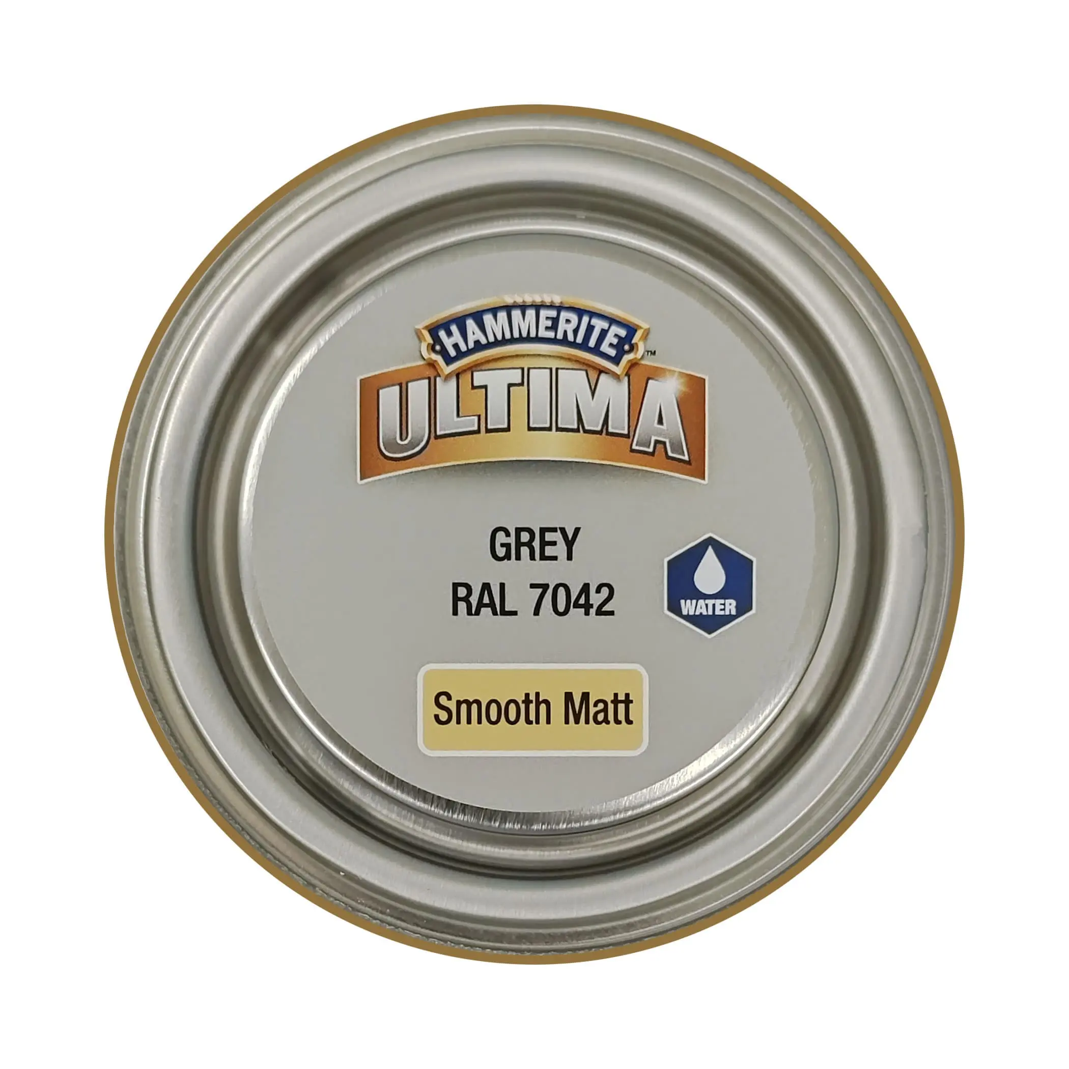 Защитная краска 3 в 1 по металлу на водной основе Hammerite Ultima Matt, матовая, серая RAL 7042, 0.7 л (5774723) 3