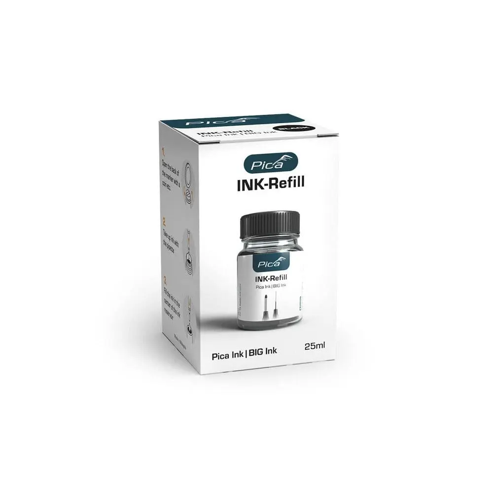 Чорнильна заправка для маркерів Pica, чорна, 25 мл (55846) 2