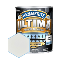 Гладкая краска 3 в 1 по металлу на водной основе Hammerite Ultima Smooth защитная, глянцевая, белая RAL 9016, 0.7 л (5774715)