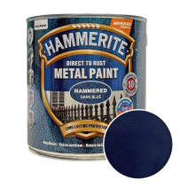Краска молотковая 3 в 1 по металлу Hammerite Metal Paint Hammered защитная, темно-синяя, 2.5 л