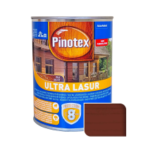 Пропитка лазурная для дерева Pinotex Ultra Lasur с декоративным эффектом, красное дерево, 1 л