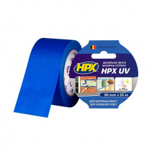 Устойчивая малярная лента (скотч) HPX UV для наружных работ с УФ защитой, 50мм х 25м, синяя (MU5025)