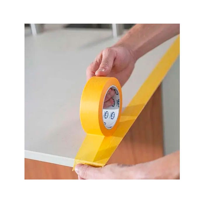 Дизайнерська малярна стрічка (скотч) для ідеальних контурів HPX 4400 Gold, 19мм х 50м, жовта (FP1950) 9