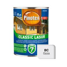 Пропитка лазурная для дерева Pinotex Classic Lasur с декоративным эффектом, бесцветная, BC, 1 л