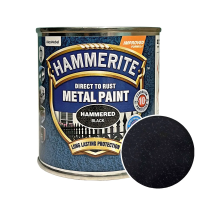 Фарба молоткова 3 в 1 по металу Hammerite Metal Paint Hammered захисна, чорна, 0.25 л