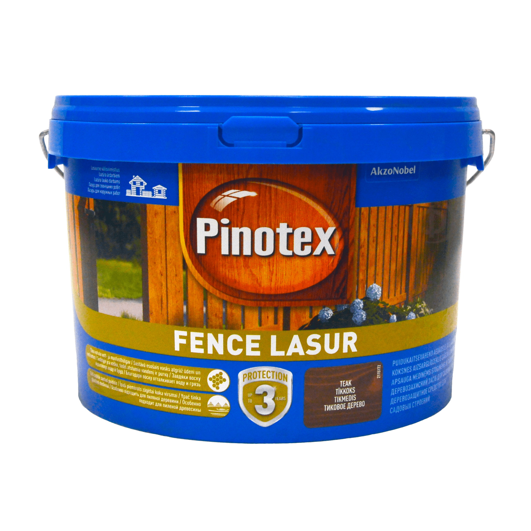 Просочення для дерева Pinotex Fence Lasur з декоративним ефектом, тік, 2.5 л 2
