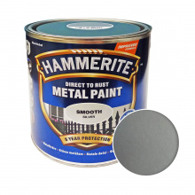 Гладкая краска 3 в 1 по металлу Hammerite Metal Paint Smooth защитная, серебристая, 2.5 л