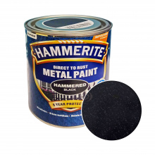 Краска молотковая 3 в 1 по металлу Hammerite Metal Paint Hammered защитная, черная, 0.75 л