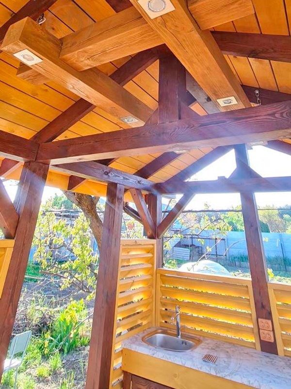 Продукты Pinotex™ - деревянная беседка - 6