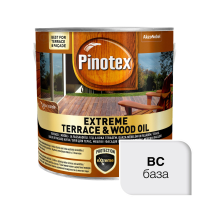 Олія для обробки дерева Pinotex Extreme Terrace & Wood Oil атмосферостійка, безбарвна, BC, 2.33 л