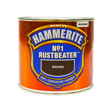Грунт по металлу Hammerite No.1 Rustbeater антикоррозийный, темно-коричневый, 0.5 л