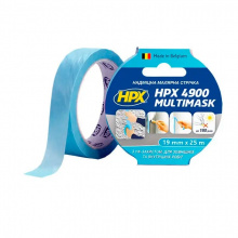 Надміцна малярна стрічка (скотч) HPX 4900 Multimask з УФ захистом, 19мм х 25м, блакитна (EW1925)