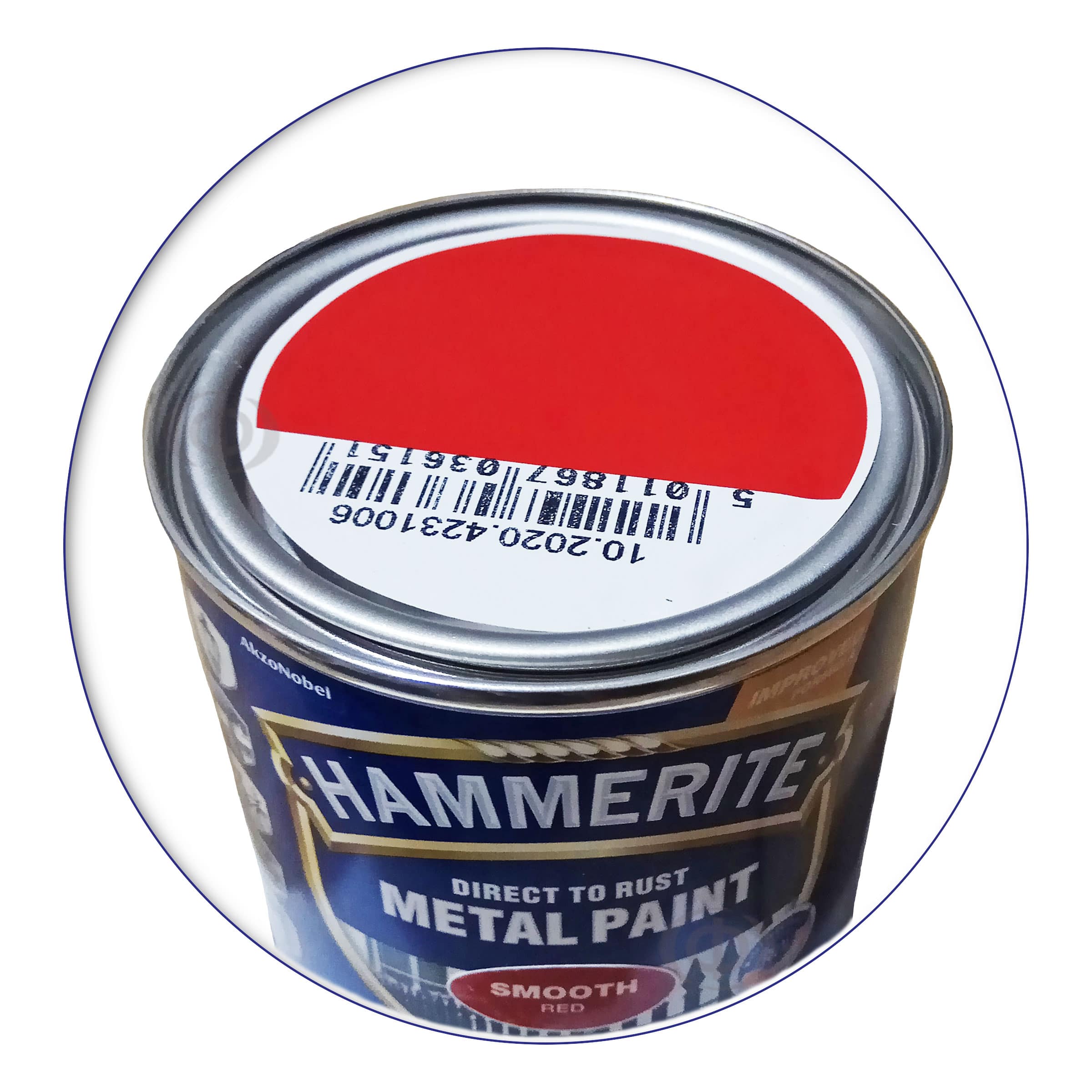 Гладкая краска 3 в 1 по металлу Hammerite Metal Paint Smooth защитная, красная RAL 3000, 0.25 л 2