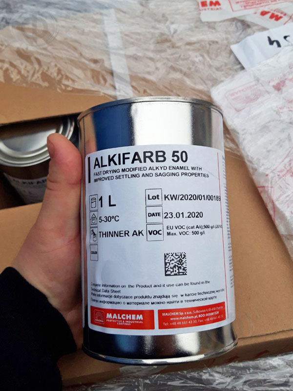 Алкідна антикорозійна фарба Alkifarb 50 - шафа зі сталі - 1