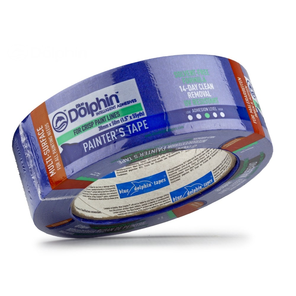 Професійна малярна стрічка (скотч) Blue Dolphin Special Blue MT-PG, 38мм х 50м, синя (01-1-02-EN SBL BDN) 4 Професійна малярна стрічка (скотч) Blue Dolphin Special Blue MT-PG, 38мм х 50м, синя (01-1-02-EN SBL BDN) 4