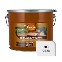 Олія для обробки дерева Pinotex Terrace & Wood Oil атмосферостійка, безбарвна, BC, 10 л
