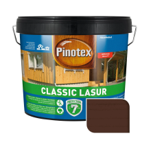 Пропитка лазурная для дерева Pinotex Classic Lasur с декоративным эффектом, орех, 10 л