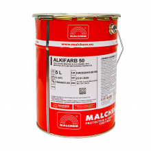 Краска 3 в 1 по металлу Malchem Alkifarb 50 антикоррозийная алкидная, белая, BW, 5 л