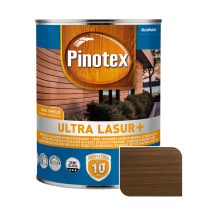 Пропитка лазурная для дерева Pinotex Ultra Lasur+ с декоративным эффектом, орех, 1 л