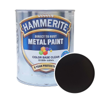 Гладка фарба 3 в 1 по металу Hammerite Metal Paint Smooth захисна, RAL 8019 (темно-коричнева), 0.7 л