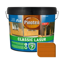 Пропитка лазурная для дерева Pinotex Classic Lasur с декоративным эффектом, орегон, 10 л