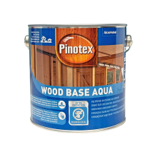 Грунтовка для дерева Pinotex Wood Base Aqua биоцидная, бесцветная, 2.5 л