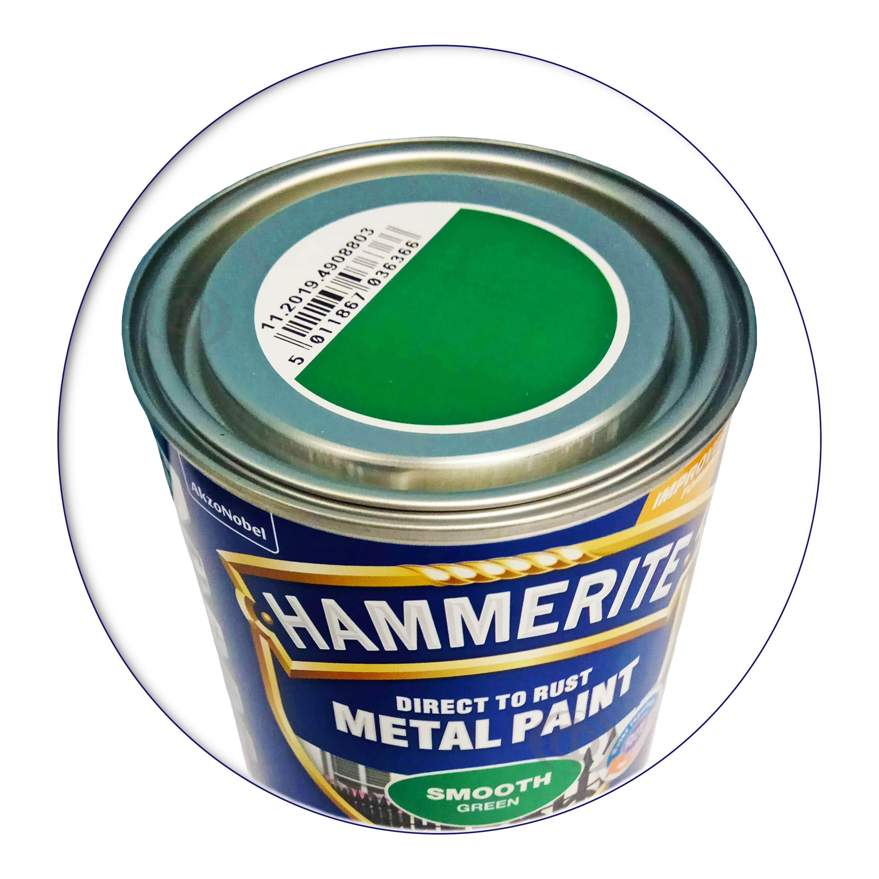 Гладка фарба 3 в 1 по металу Hammerite Metal Paint Smooth захисна, зелена RAL 6032, 0.75 л 2 Гладка фарба 3 в 1 по металу Hammerite Metal Paint Smooth захисна, зелена RAL 6032, 0.75 л 2