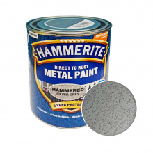 Краска молотковая 3 в 1 по металлу Hammerite Metal Paint Hammered защитная, серебристо-серая, 0.75 л