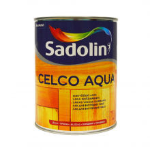 Лак на водной основе Sadolin Celco Aqua для стен и потолка, глянцевый, бесцветный, BC, 1 л