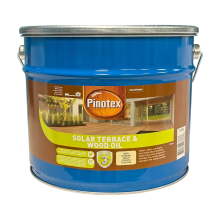Масло для обработки дерева Pinotex Solar Terrace & Wood Oil с УФ-фильтром бесцветное, BC, 9.3 л