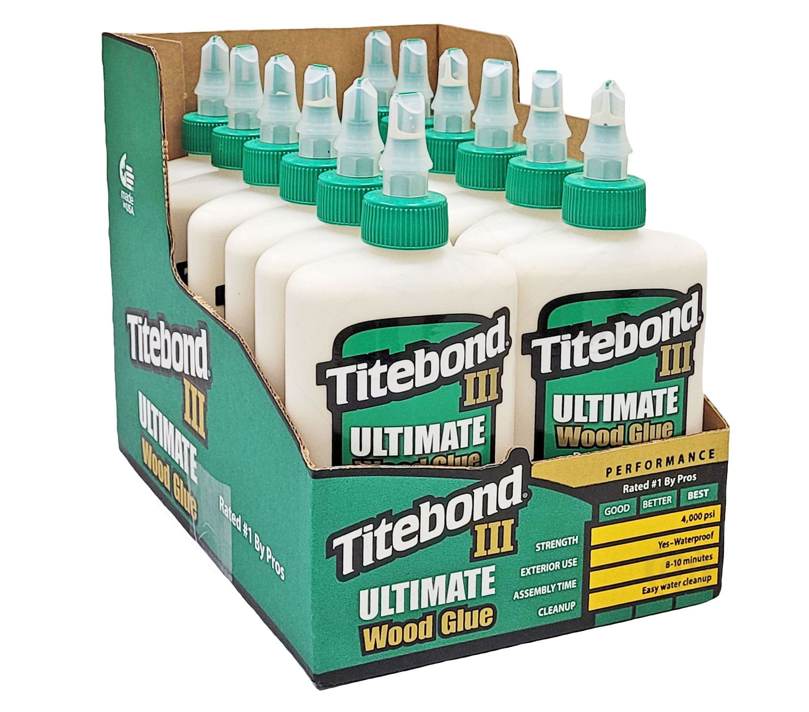 Універсальний ПВА клей для дерева Titebond III Ultimate Wood Glue D4, світло-коричневий, 237 мл (1413) 3